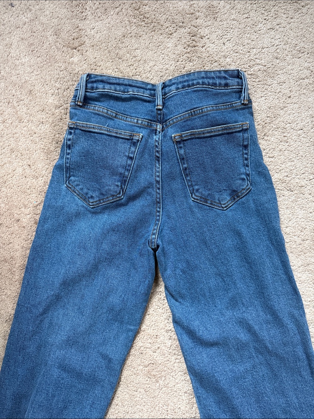 Just Black Dark Blue Wide-Leg Frayed Hem Jeans - Picture 3 of 4
